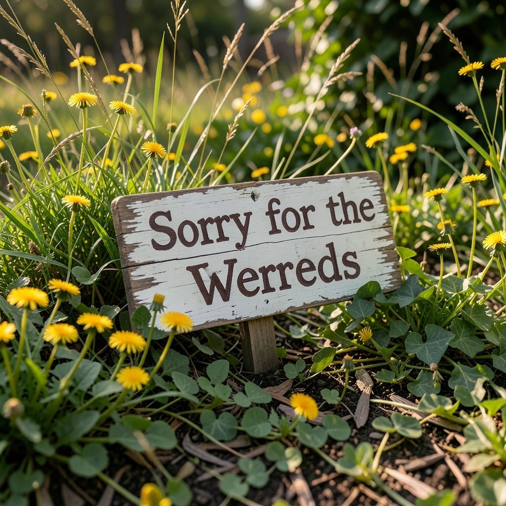 Sorry for the Weeds