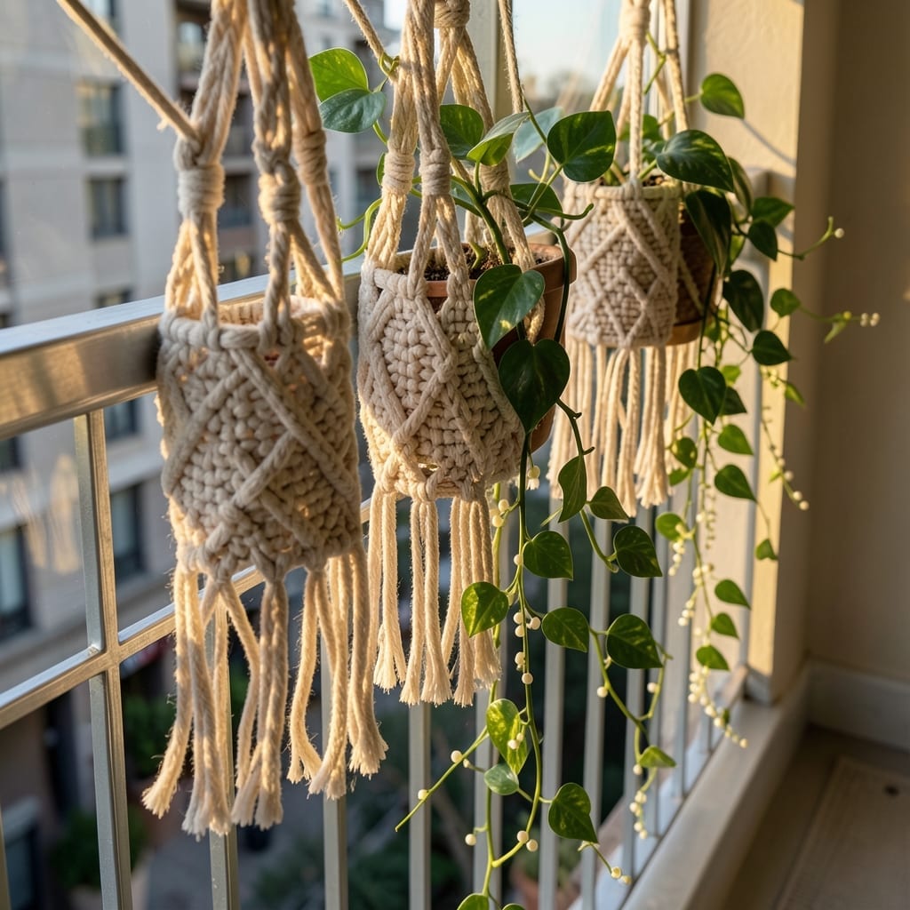 Macrame Plant Hanger Display