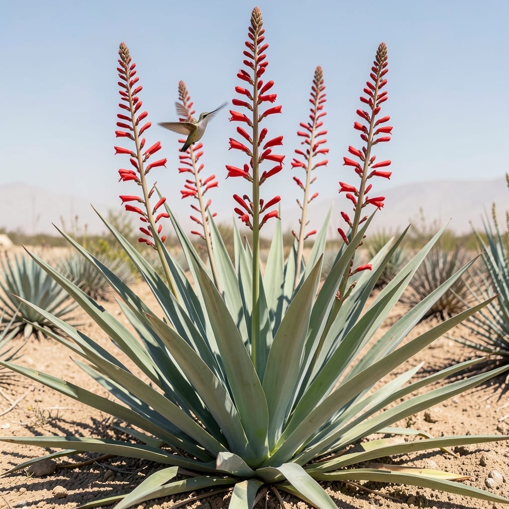 Red Yucca for Hummingbird Magnet
