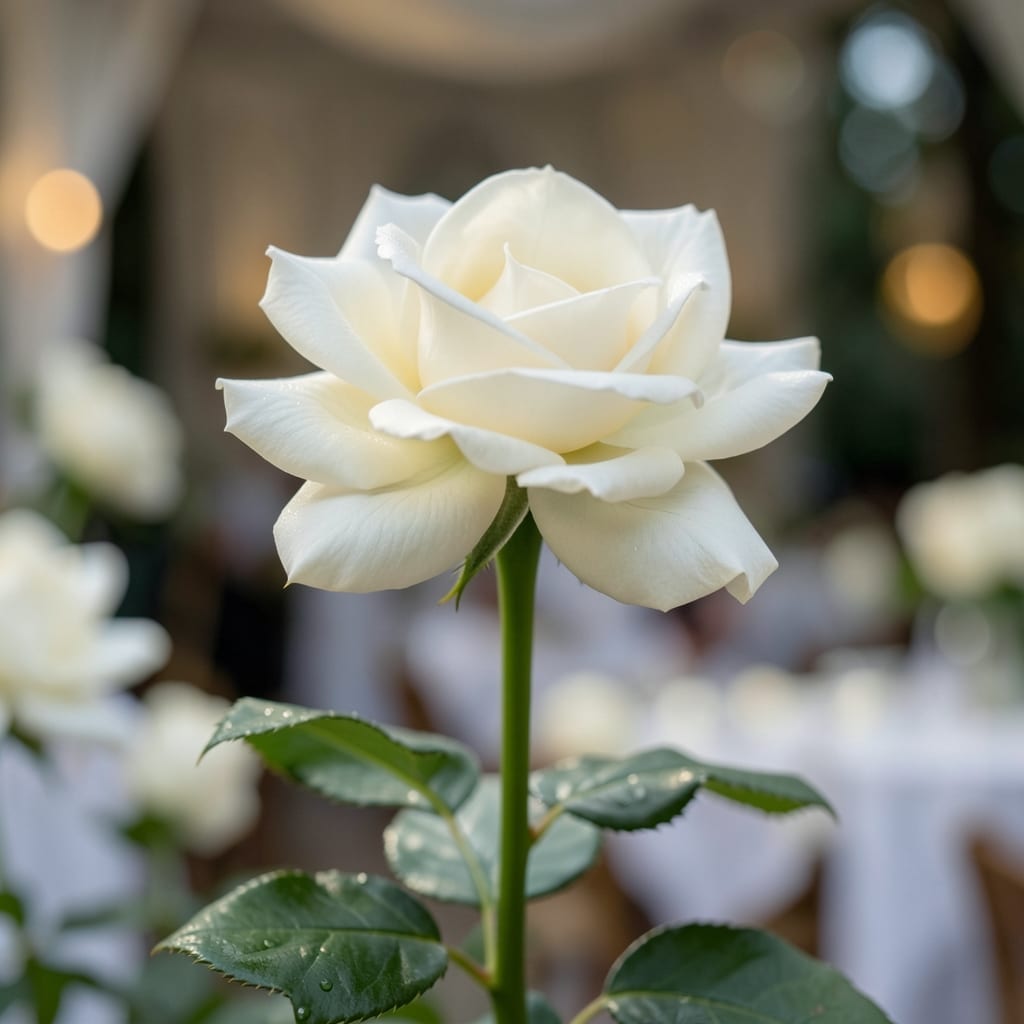 White Lady of Shalott Rose