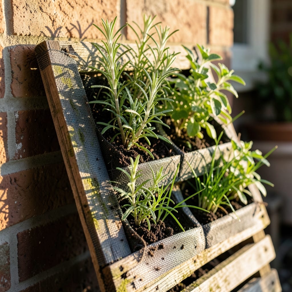 Repurposed Pallet Herb Garden