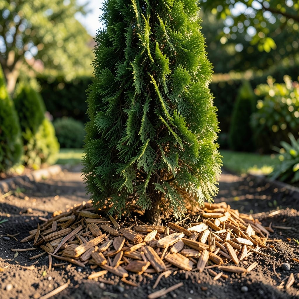 Apply Mulch After Trimming