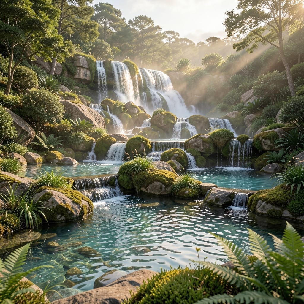 Waterfall and Pond Terrace