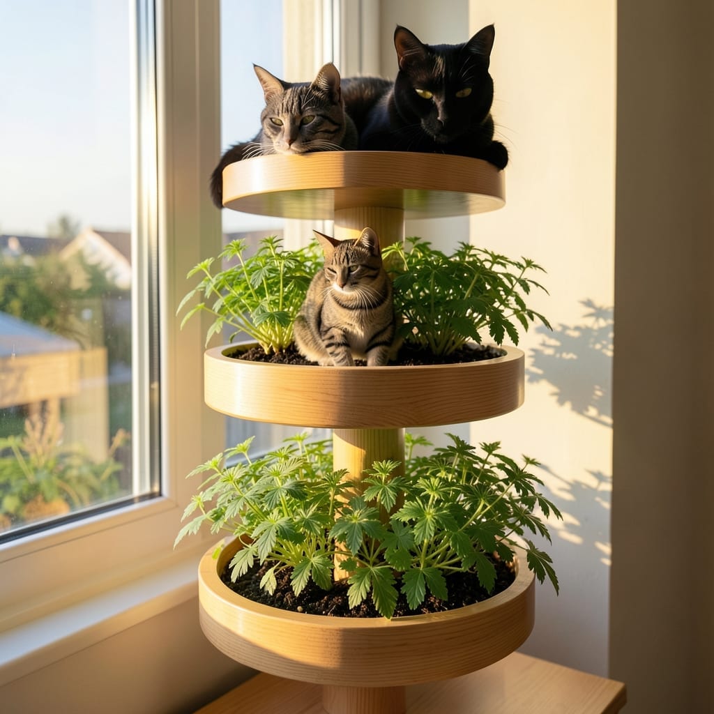 Tiered Catnip Tower Garden