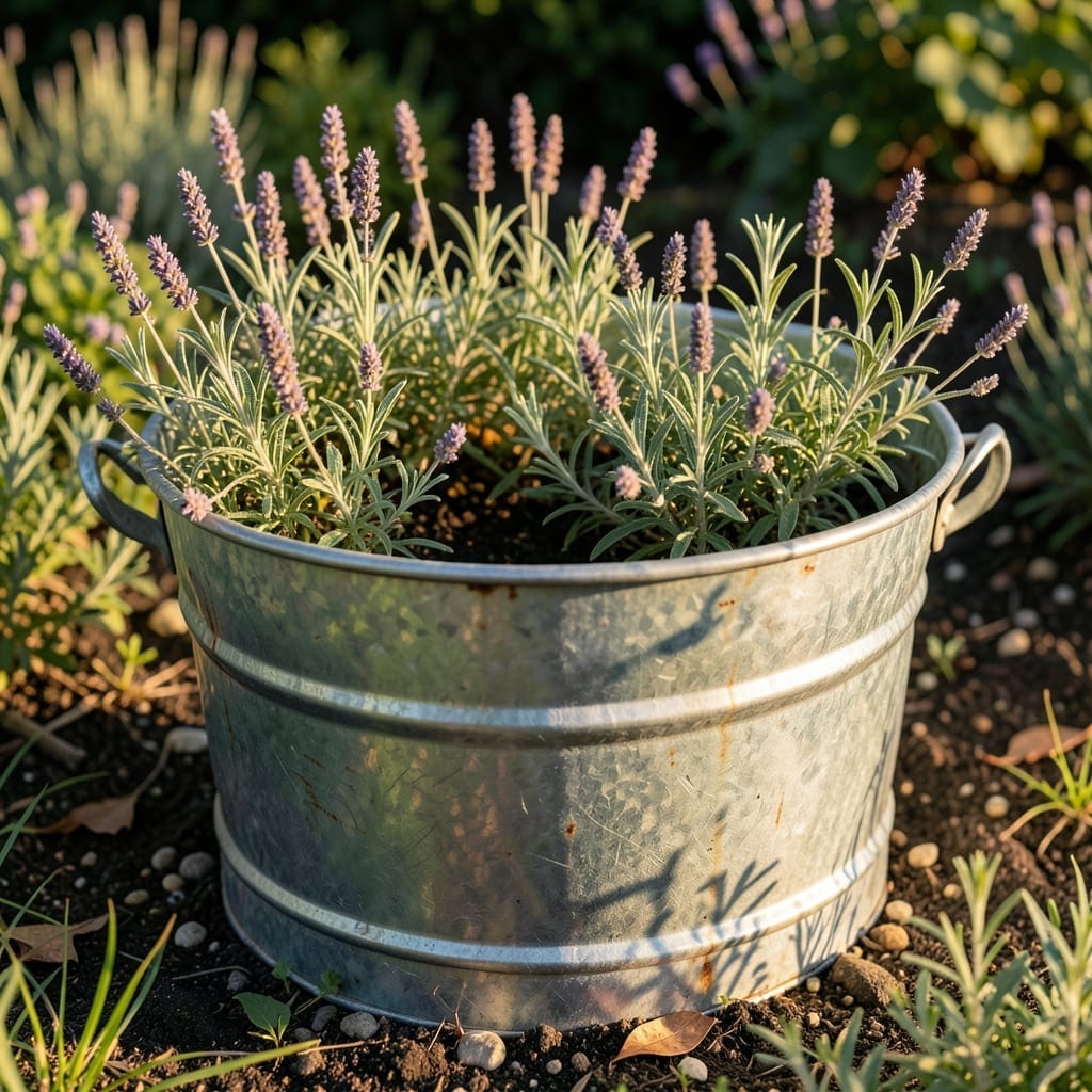 Galvanized Stock Tank Herb Garden