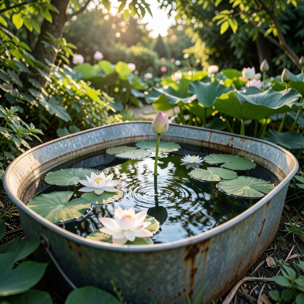Trough Pond with Aquatic Plants