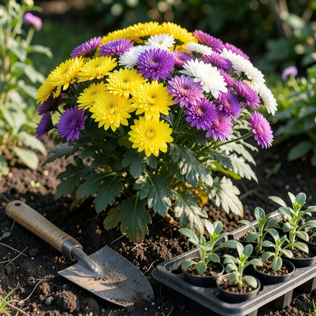 Plant Mums in Sun or Shade: Ideal Light Conditions for Thriving Blooms