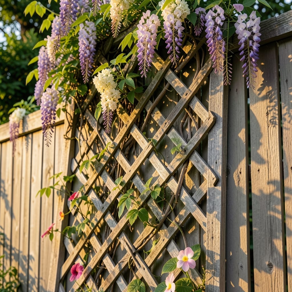 Trellis with Flowering Vines