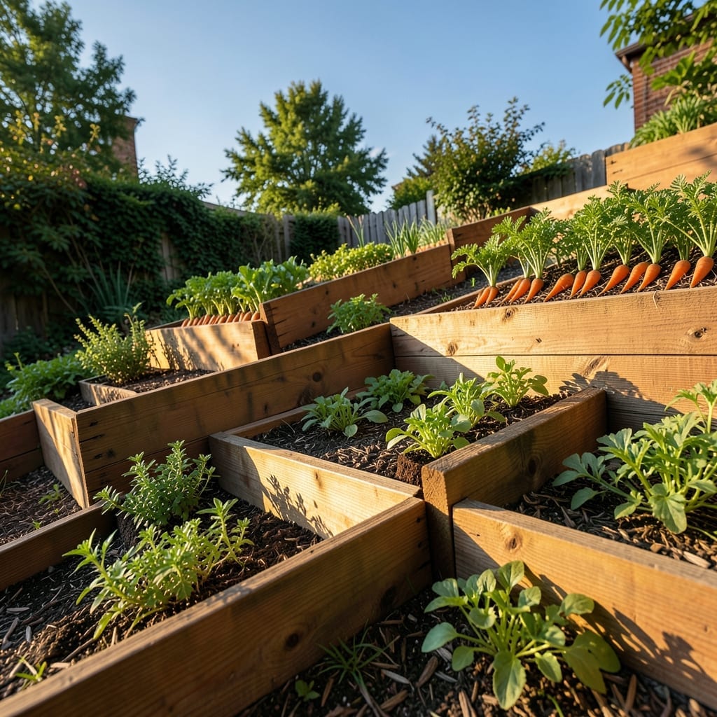 Tiered Cedar Raised Beds