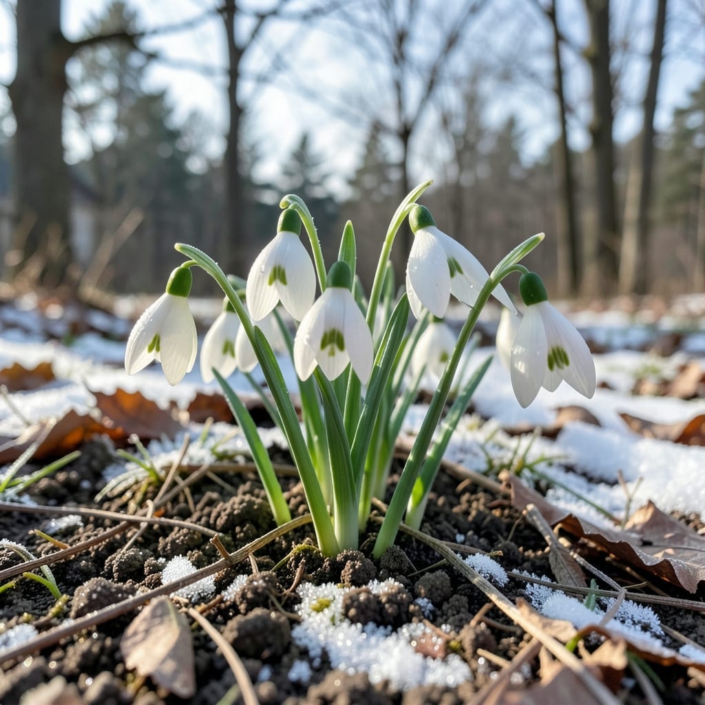 Snowdrops in Early Bloom