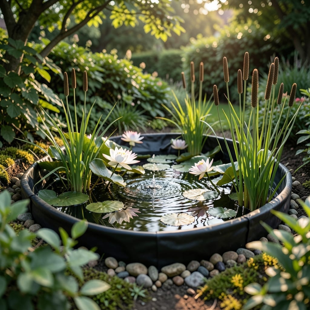 Corner Pond with Water Plants