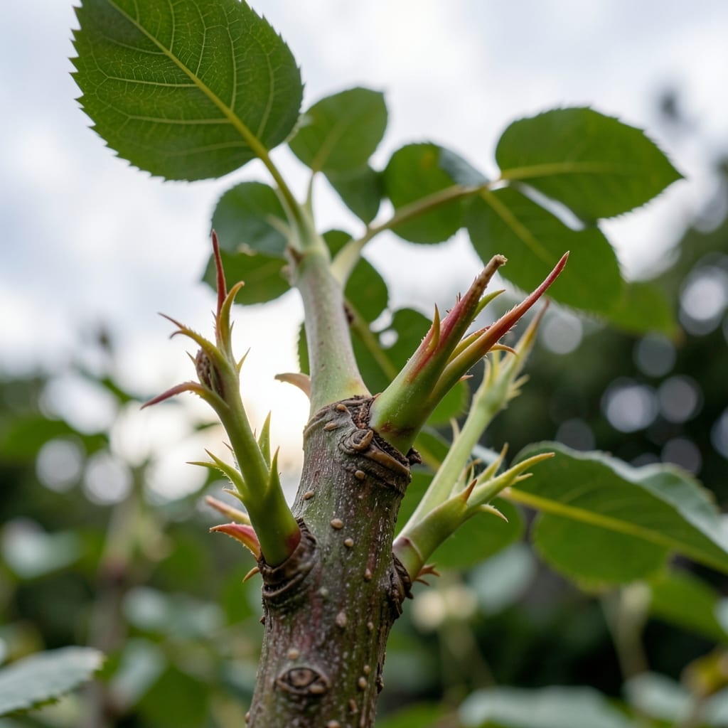 Watermark Sprouts on Grafted Roses