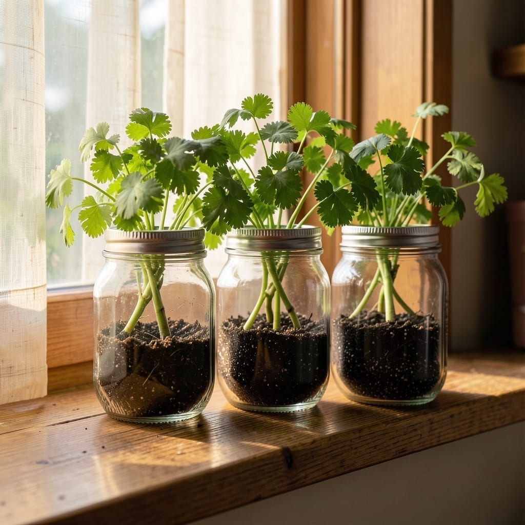 Mason Jar Herb Planters