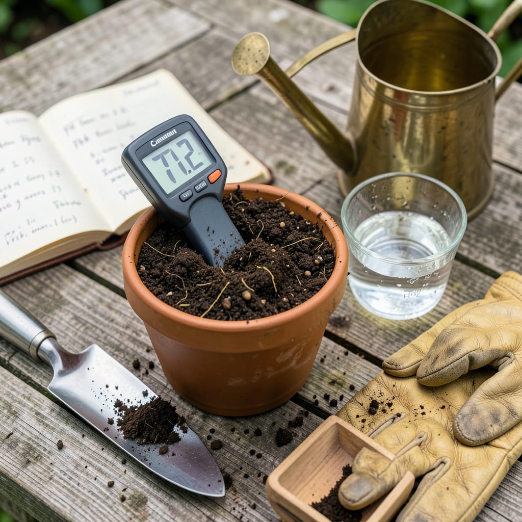 Acidify Soil With Vinegar: Safe, Fast pH Adjustment for Plants example with annotations