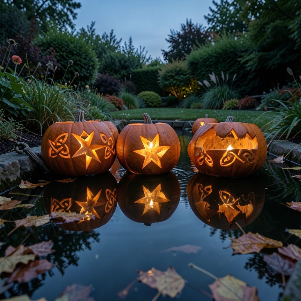 Floating Pumpkin Pond Display