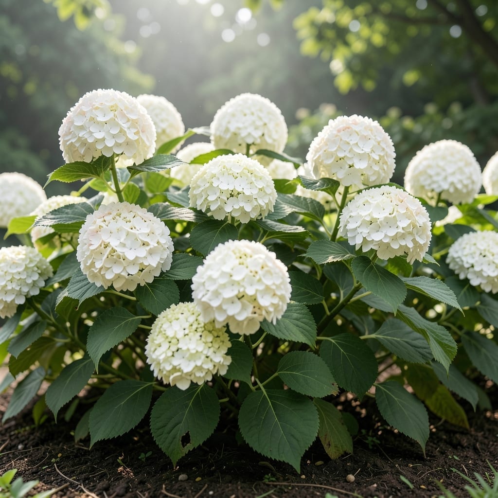 Majestic White Hydrangeas