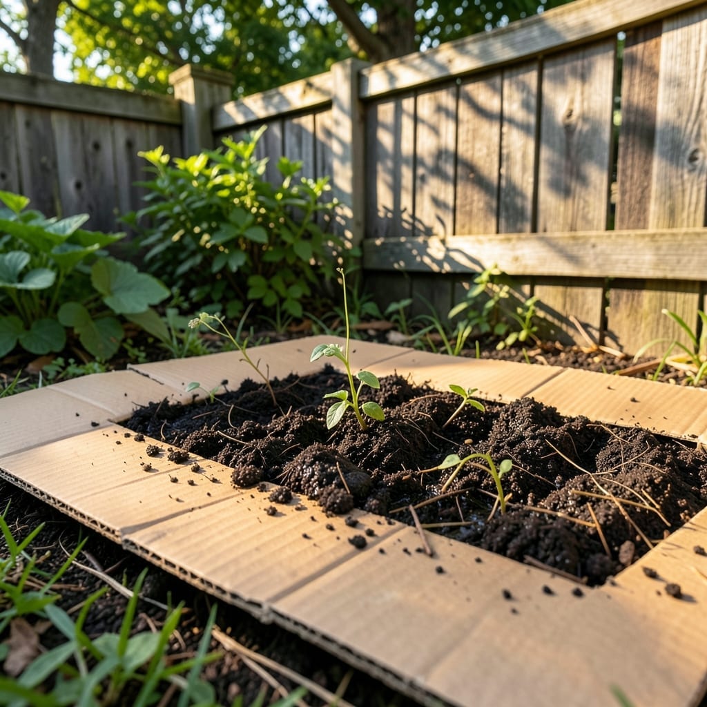 Cardboard and Compost Sheet Mulching