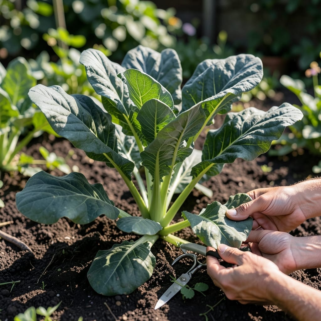 When to Pick Collards: Leaf Size and Plant Age Indicators When to Pick Collards: Leaf Size and Plant Age Indicators