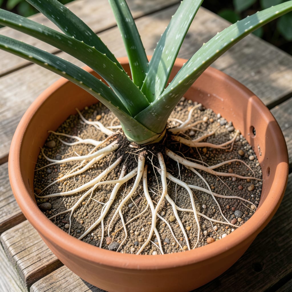 Aloe Vera Root System: Healthy Growth for Thriving Plants illustration with key details