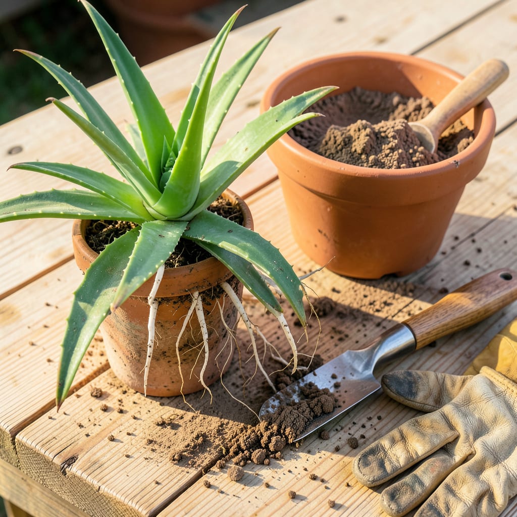 Aloe Vera Transplant: Foolproof Steps for Thriving Growth illustration with key details
