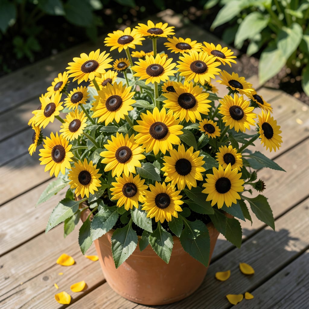 Visual representation of annual black eyed susan