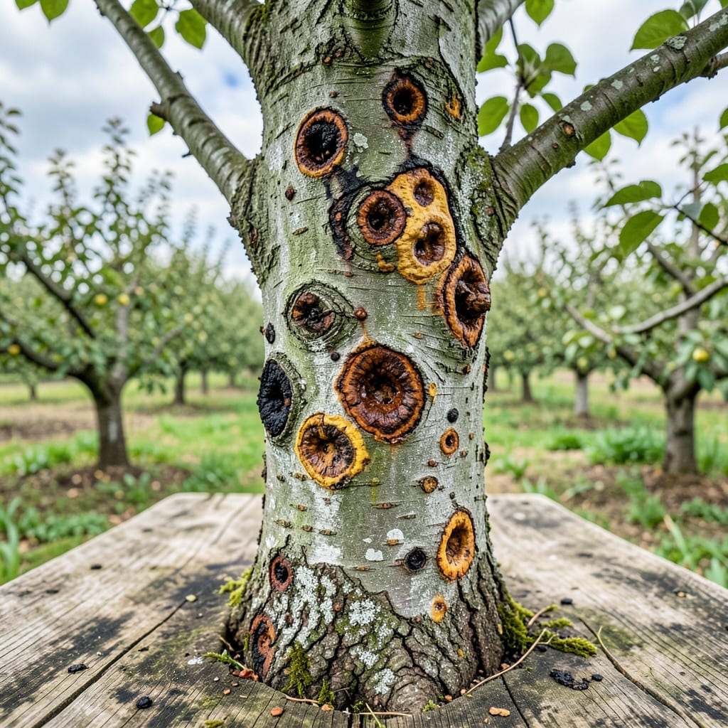 Comprehensive Apple Tree Bark Diseases Images: Recognize and Remedy Common Symptoms visual reference