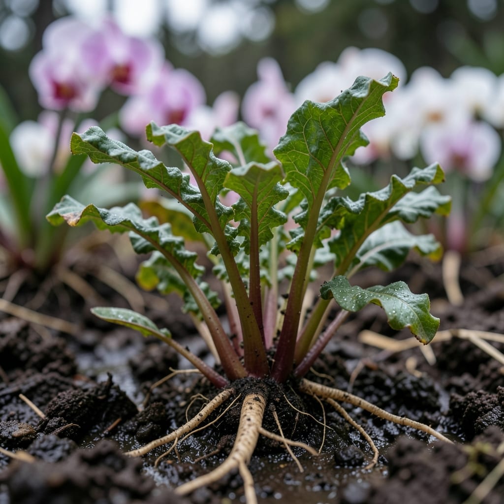Curly Dock in Soil