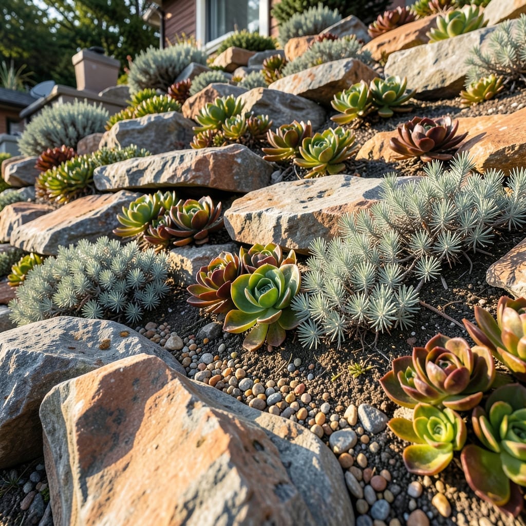 Rock Garden with Alpine Plants