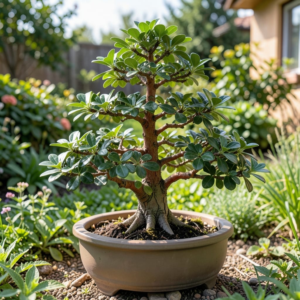 Dwarf Umbrella Tree with Tiered Growth