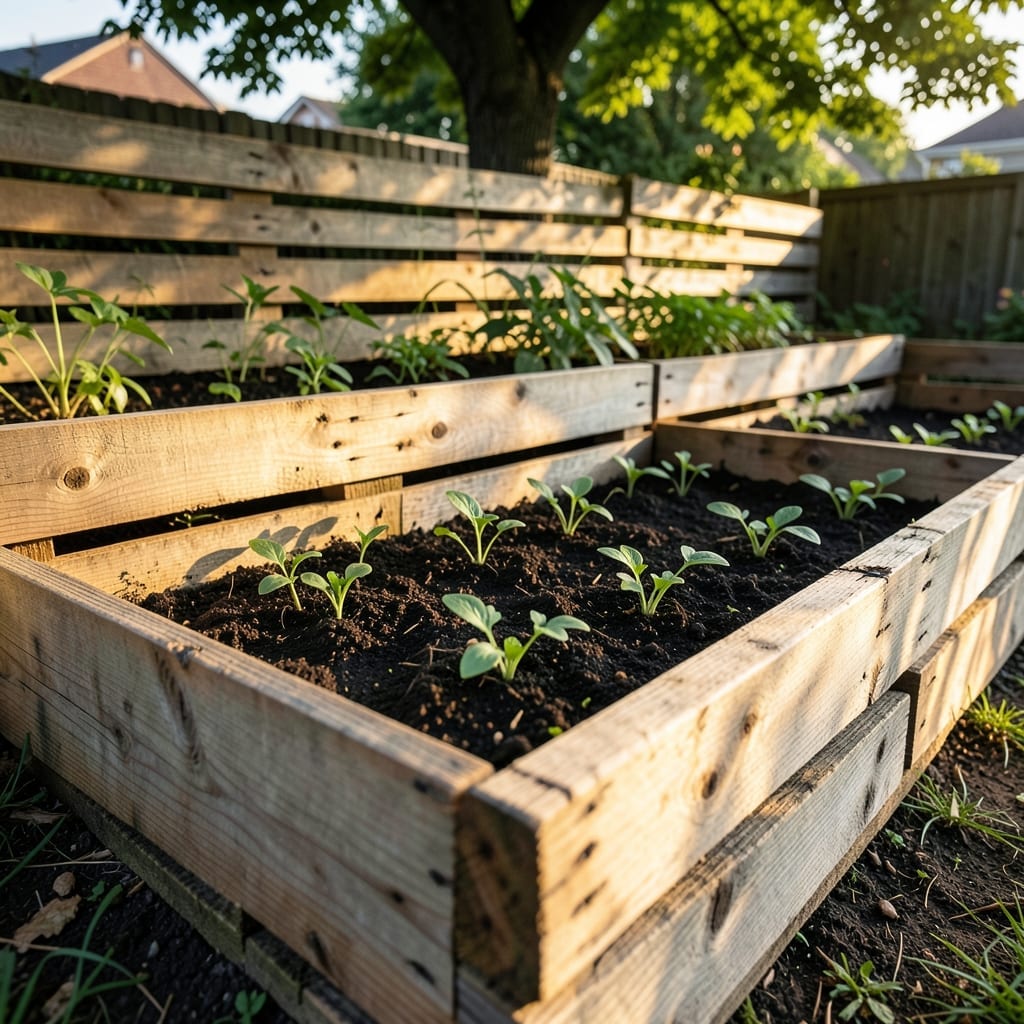 Pallet Wood Raised Beds