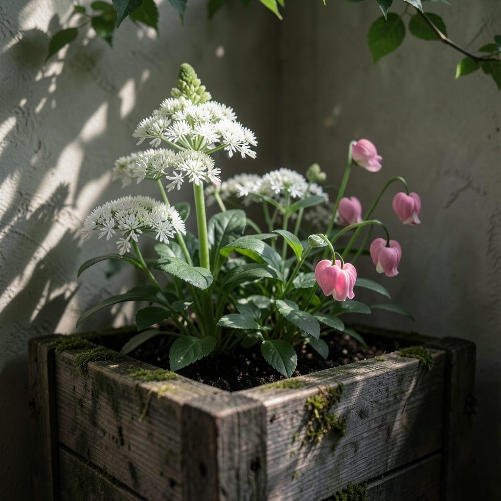 Astilbe and Bleeding Heart Pairing