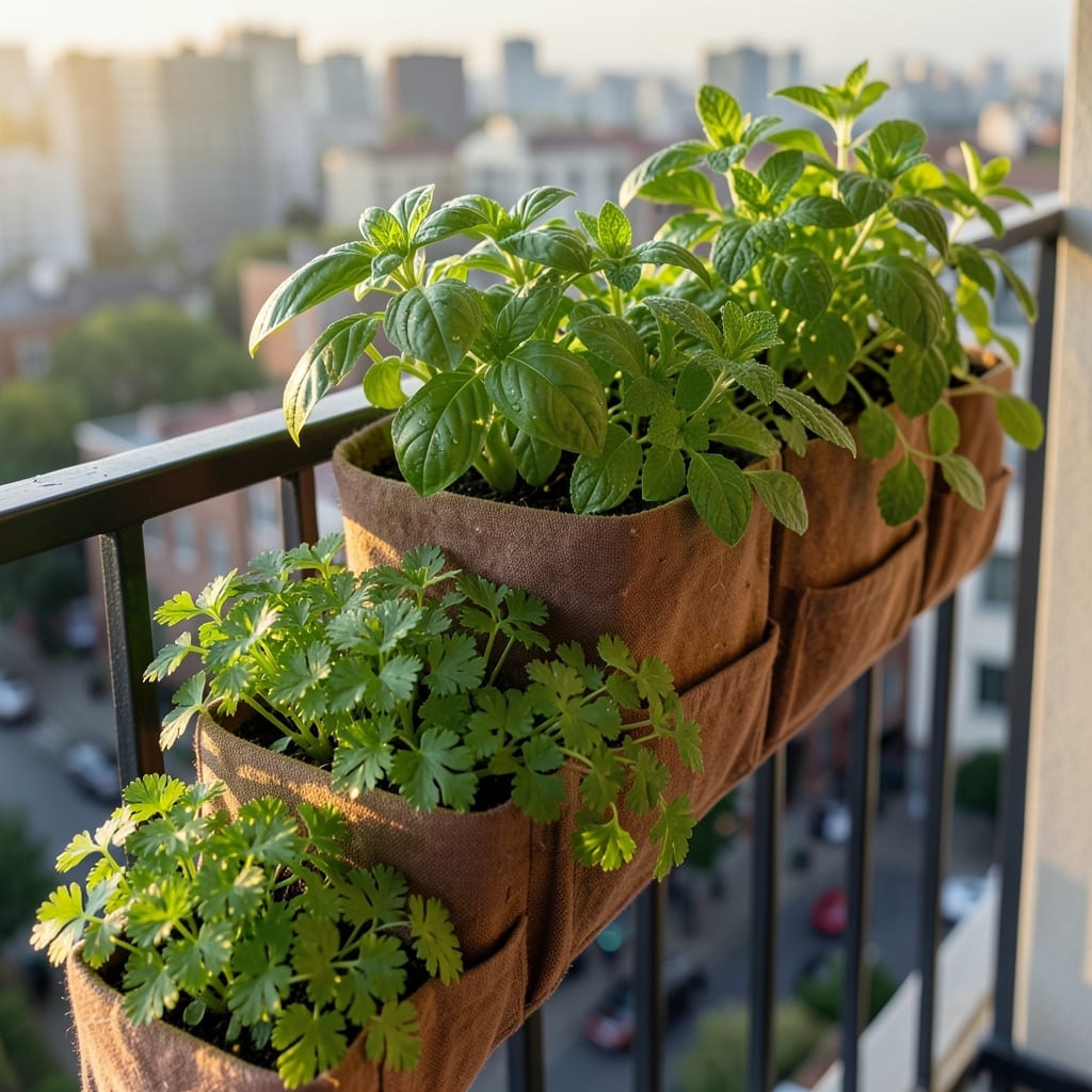Vertical Herb Garden Railing