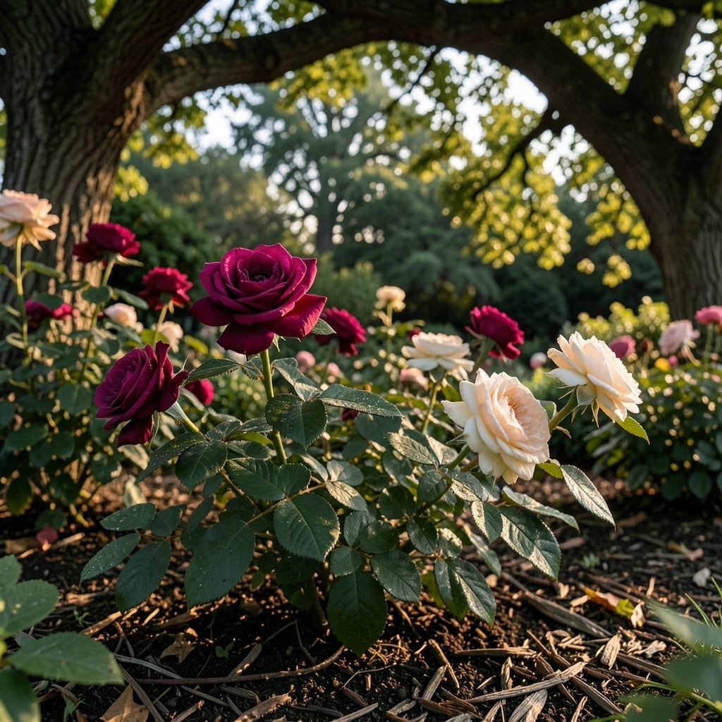 Shade-Tolerant Rose Garden