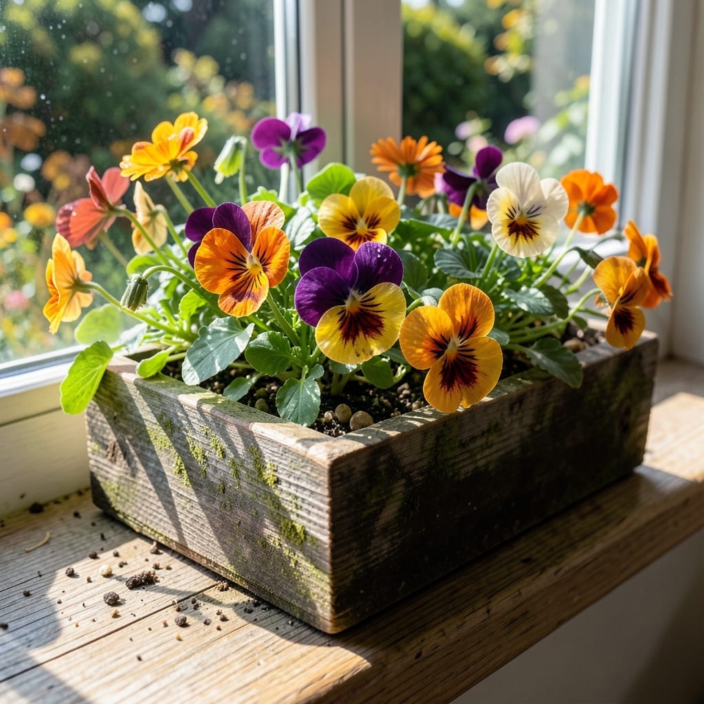 Edible Flower Window Box