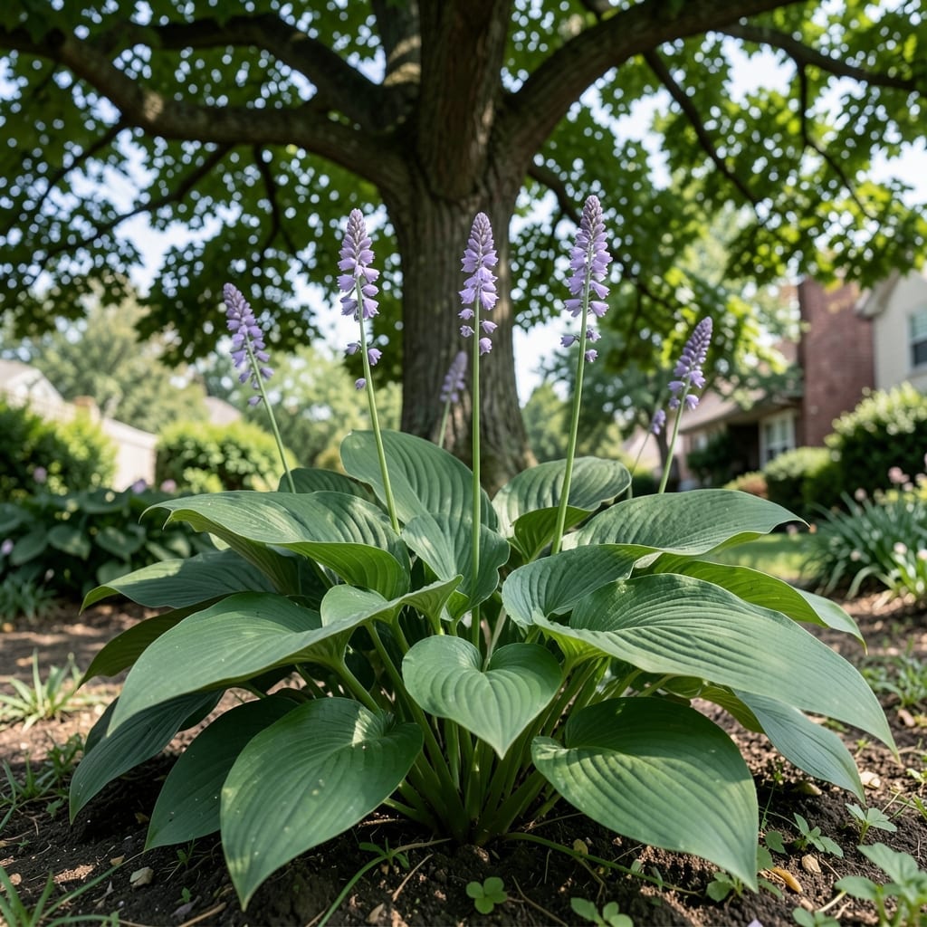Hosta with Lavender Flowers