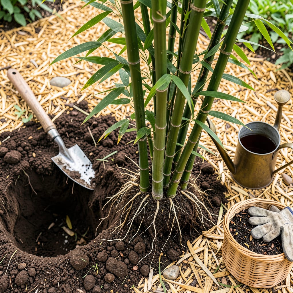 Bamboo Transplanting: The Foolproof Guide for Thriving Growth example with annotations