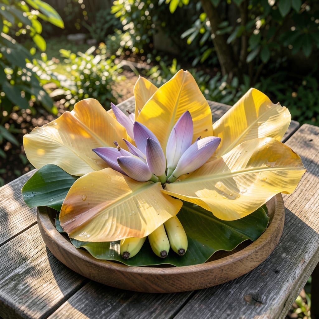 Visual representation of banana tree yellow leaves