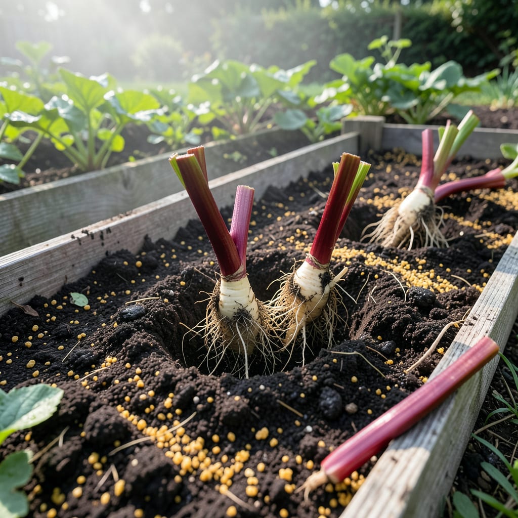 Comprehensive Bare Root Rhubarb Crowns: Planting Tips for Bountiful Harvests visual reference