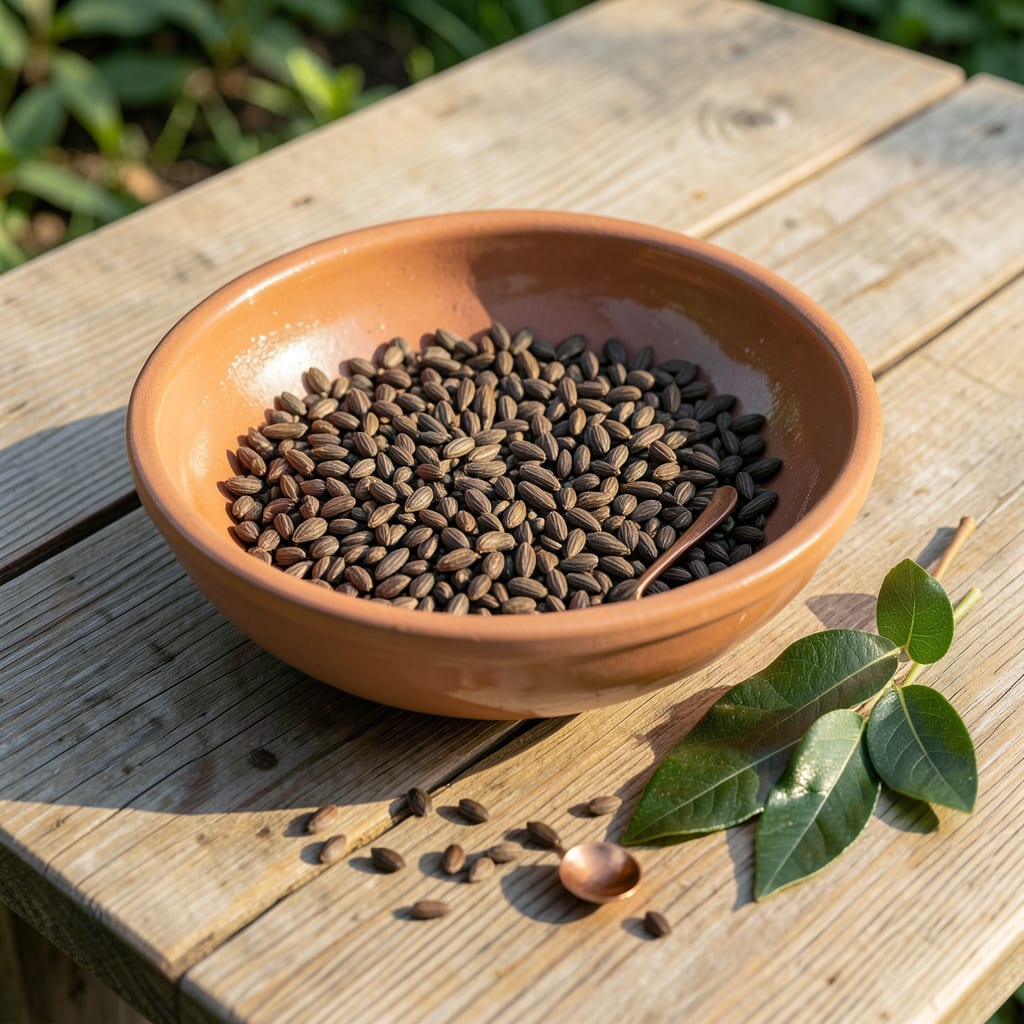 Bay Leaves Tree Seeds: Germination Tips for Healthy Growth example with annotations