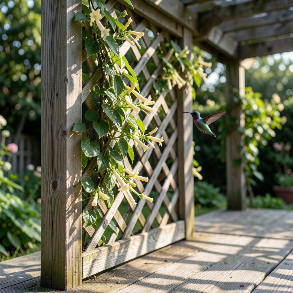 Honeysuckle Vine Lattice Panel