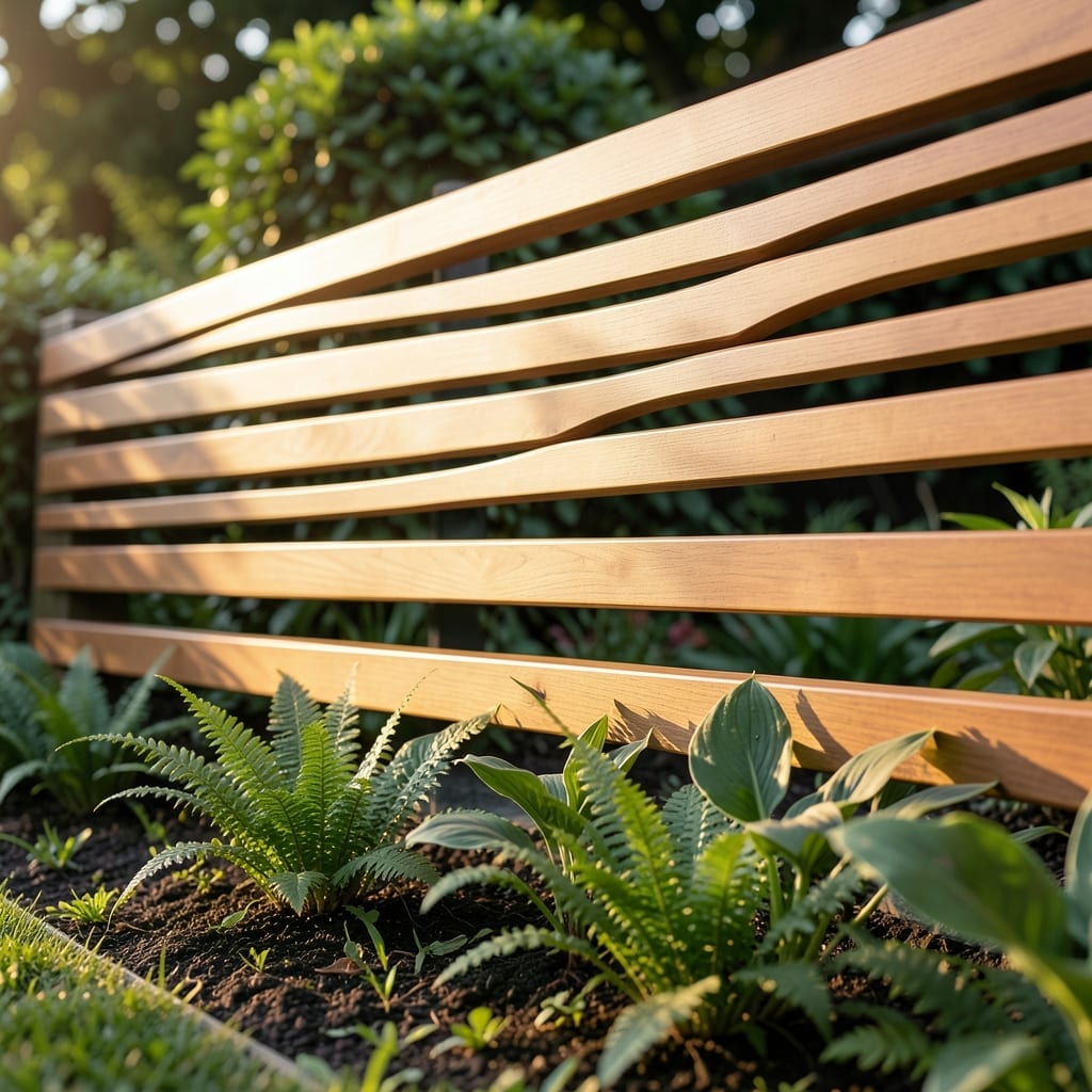 Modern Horizontal Slat Fence