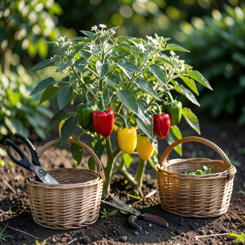 Complete bell pepper harvest time overview image