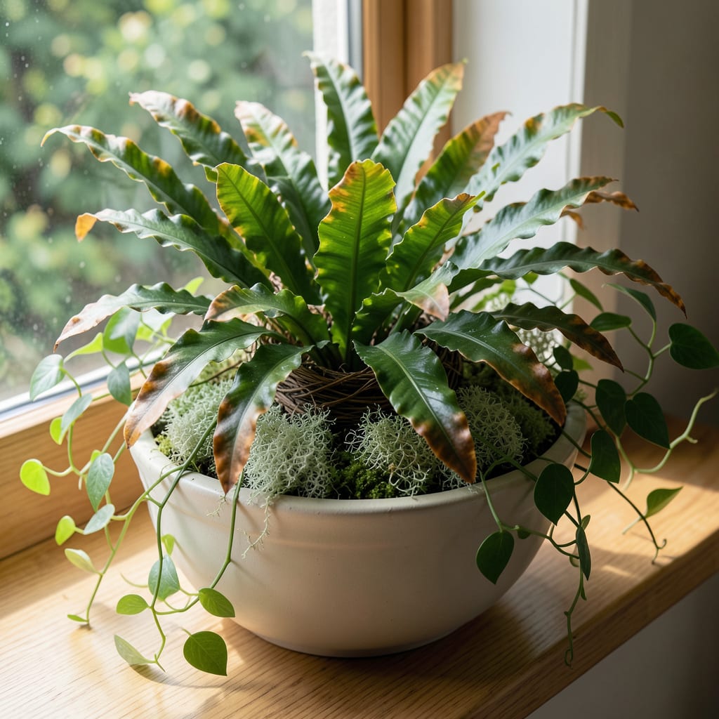 Comprehensive Bird's Nest Fern Brown Tips: Humidity and Watering Imbalance Solutions visual reference
