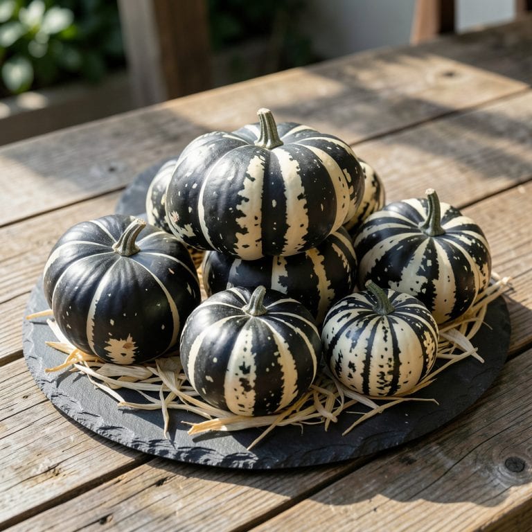 Black And White Striped Pumpkins: Unique Varieties for Fall Displays Black And White Striped Pumpkins: Unique Varieties for Fall Displays