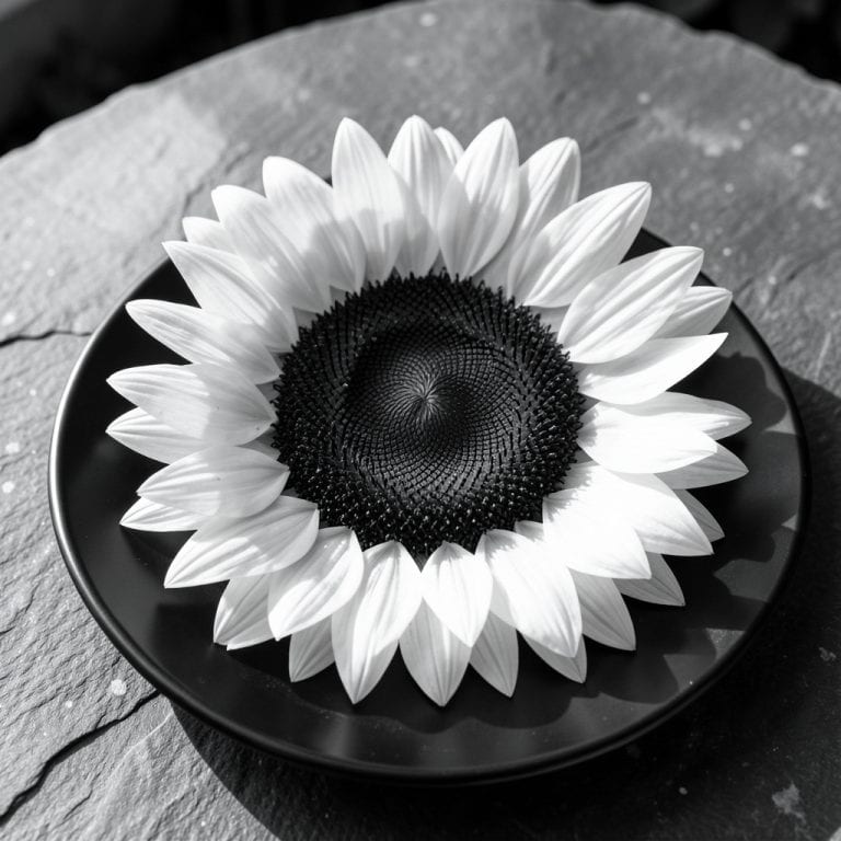 Black And White Sunflower: Dramatic Contrast for Garden Impact Black And White Sunflower: Dramatic Contrast for Garden Impact