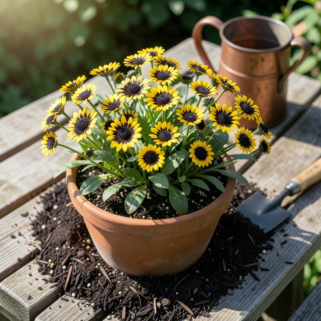 black and yellow daisy detailed visual guide