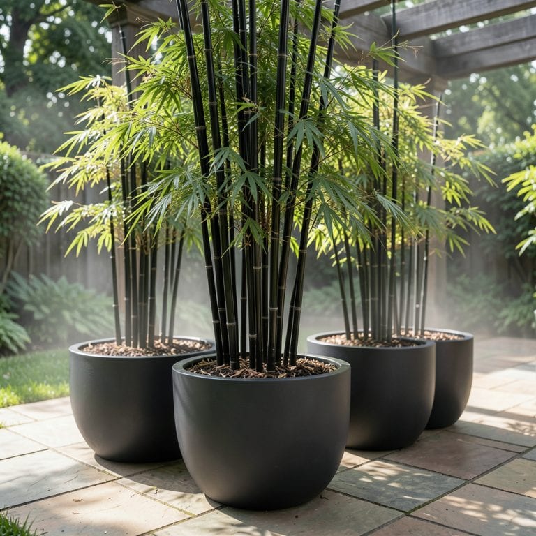 Black Bamboo in Planters: Dramatic Privacy for Small Spaces