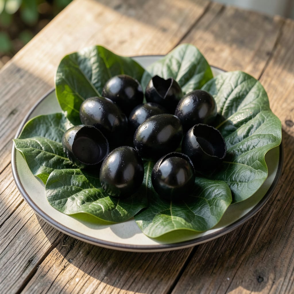 Visual representation of Black Eggs on Leaves: Natural Pest Deterrent for Your Garden