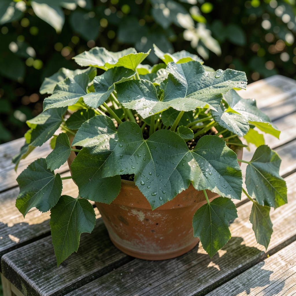 Black Eyed Susan Vine Leaves: Trailing Foliage for Lush Garden Displays example with annotations