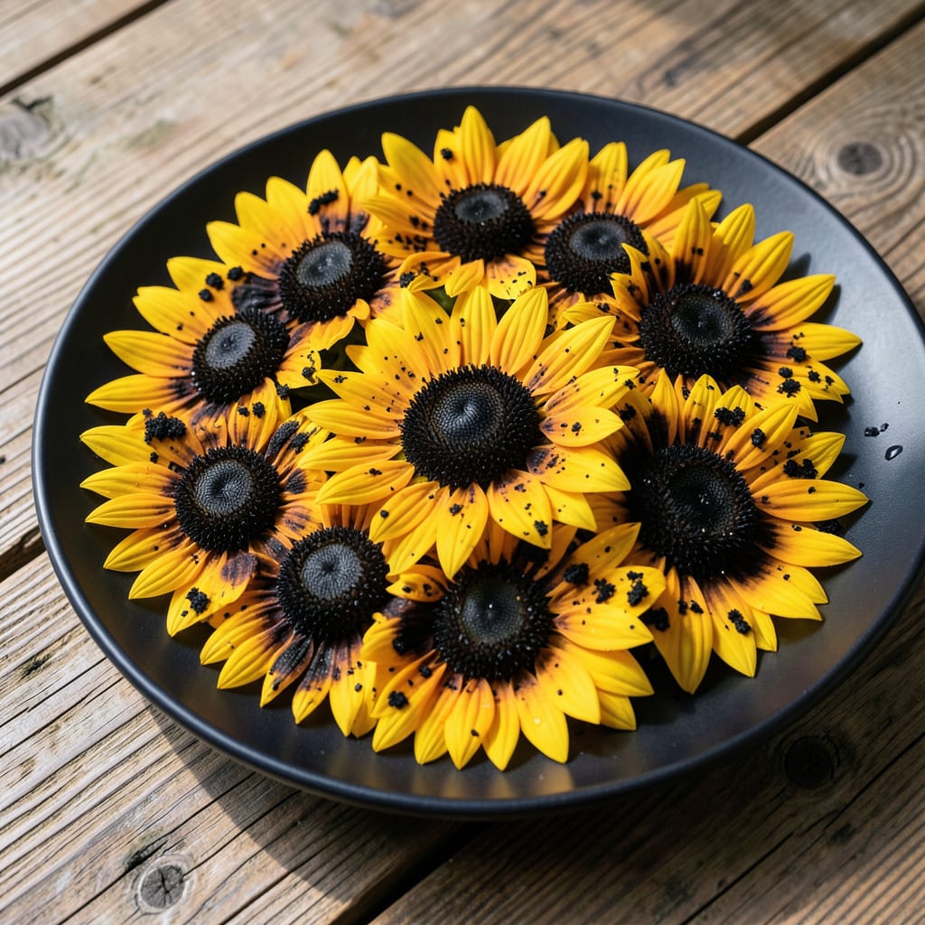 Complete black spots on black eyed susans overview image